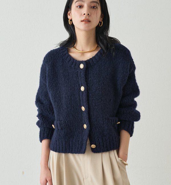  「【20周年限定】イタリアヤーン手編みニットカーデ」|ニット・セーター|