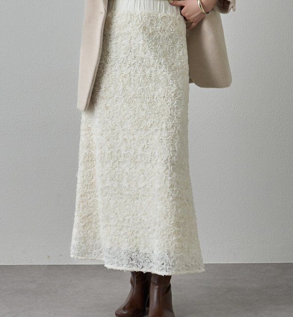  「フラワーコードフレアスカート」|スカート|