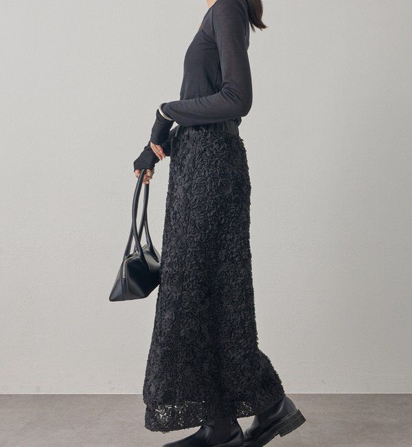  「フラワーコードフレアスカート」|スカート|