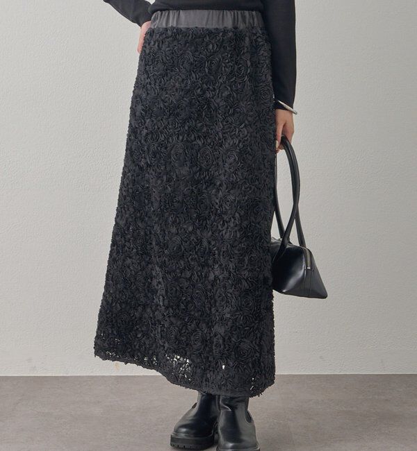  「フラワーコードフレアスカート」|スカート|