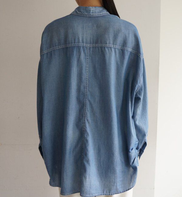  「【@_shirabe.s_コラボ】シアーデニムタックシャツ」|シャツ・ブラウス|