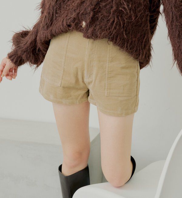  「コーデュロイショートパンツ」|チノ|ベージュ