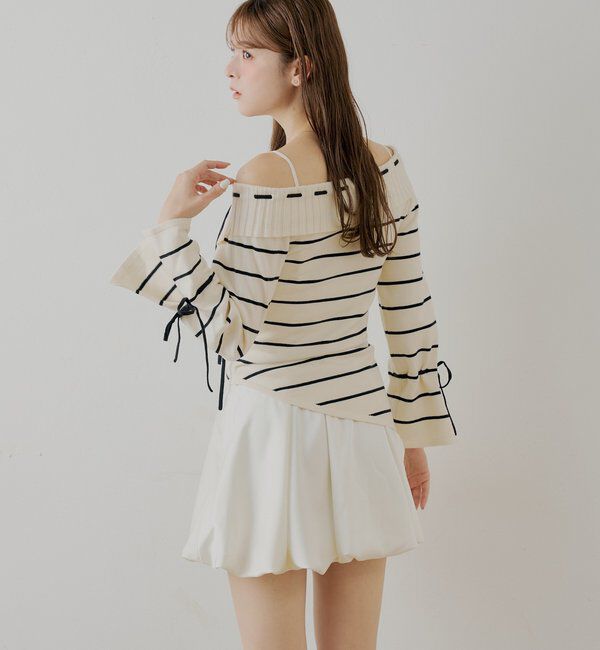  「ワンショルニット+バルーンワンピースセット」|ワンピース|