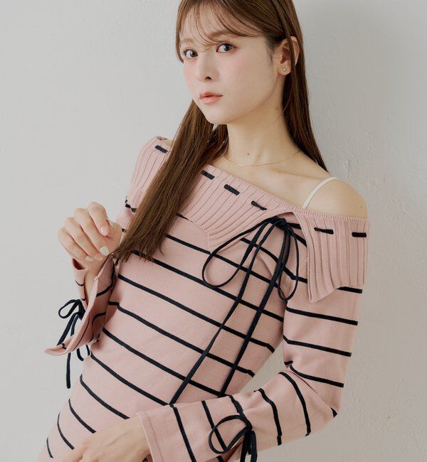  「ワンショルニット+バルーンワンピースセット」|ワンピース|