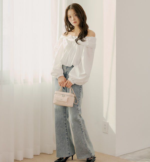  「オフショルリボンバルーンブラウス」|シャツ・ブラウス|