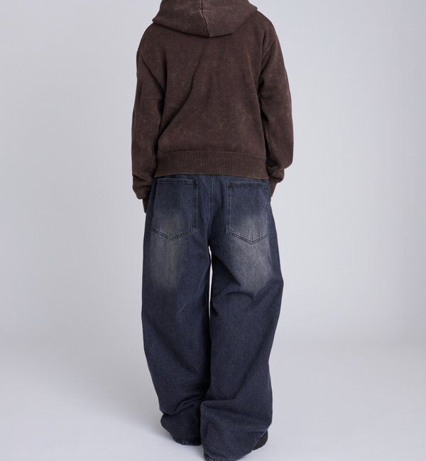  「KOOKYNピグメント加工ジップニットパーカー」|パーカー|