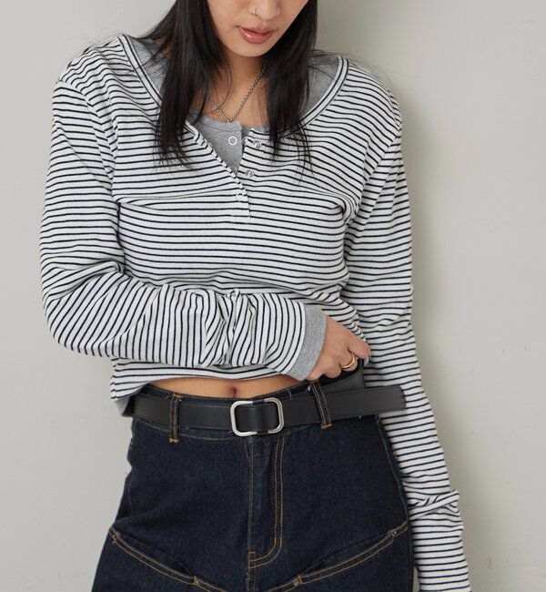  「リングドットL/Sトップス」|Tシャツ・カットソー|ホワイトその他1