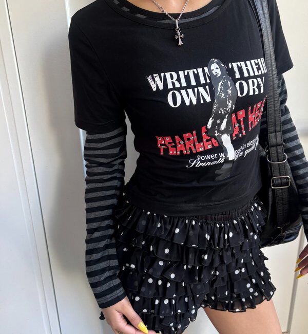  「【WEB限定】エリオット袖レイヤードトップス」|Tシャツ・カットソー|