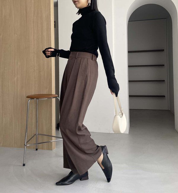  「【累計2万本突破！】【低身長・高身長サイズあり】2タックワイドパンツ」|チノ|