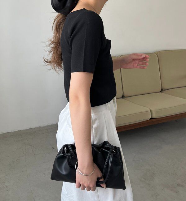  「クロスレイヤード半袖ニット」|ニット・セーター|