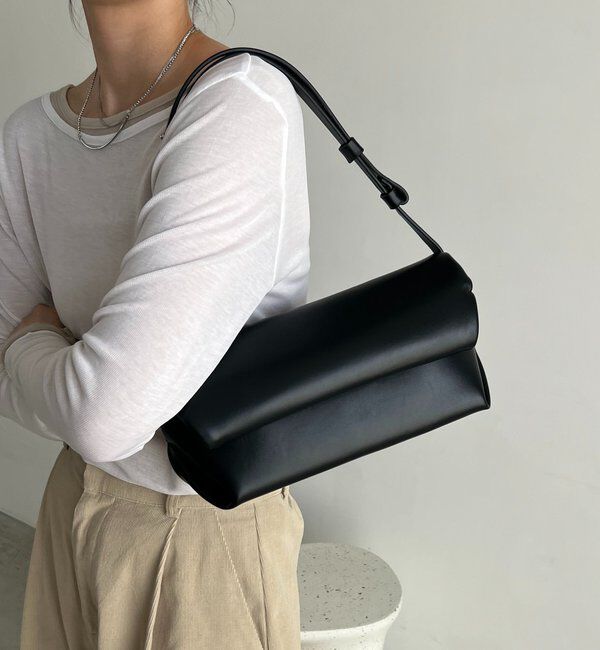  「【500mlペットボトル収納可◎】ロールバッグ」|トートバッグ|ブラック