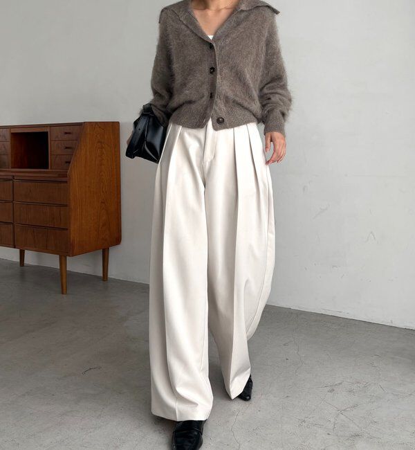  「【上質な着心地】WOOL100ミンクタッチカーディガン」|カーディガン|