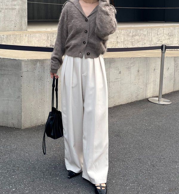  「【上質な着心地】WOOL100ミンクタッチカーディガン」|カーディガン|