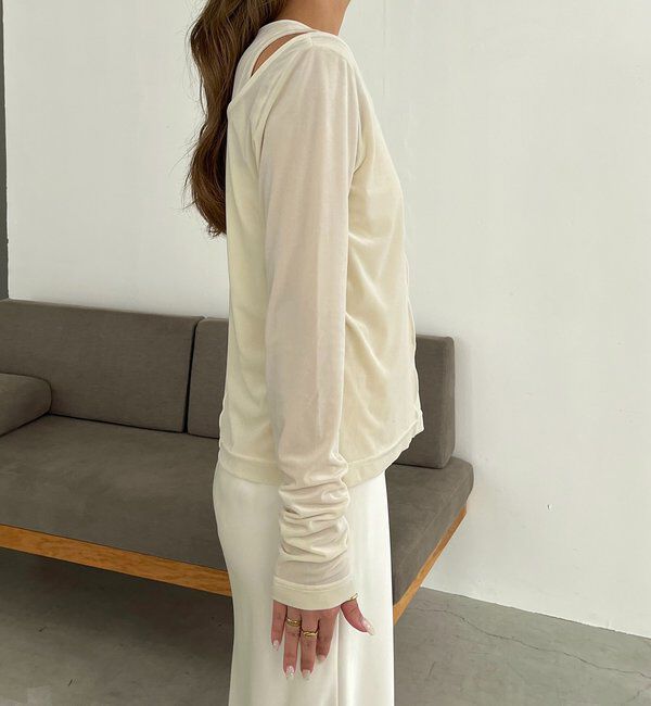  「レイヤードベロアTシャツ」|Tシャツ・カットソー|