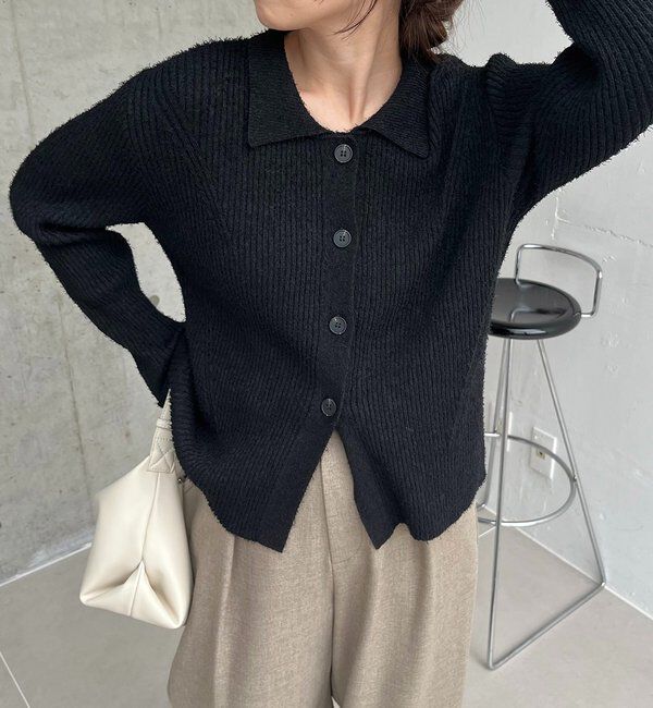  「ビアードカラーニット」|カーディガン|