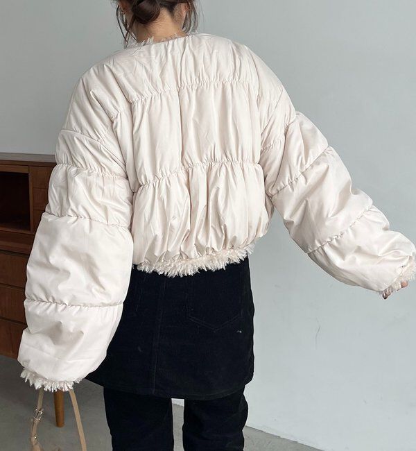  「【リバーシブル】〈C.L〉ボアリバショートジャケット」|ブルゾン・スタジャン|