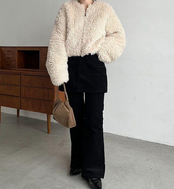  「【リバーシブル】〈C.L〉ボアリバショートジャケット」|ブルゾン・スタジャン|