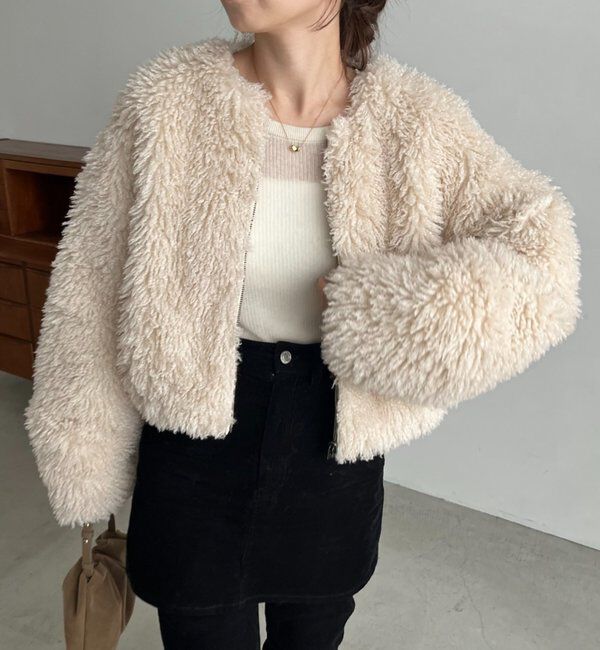  「【リバーシブル】〈C.L〉ボアリバショートジャケット」|ブルゾン・スタジャン|