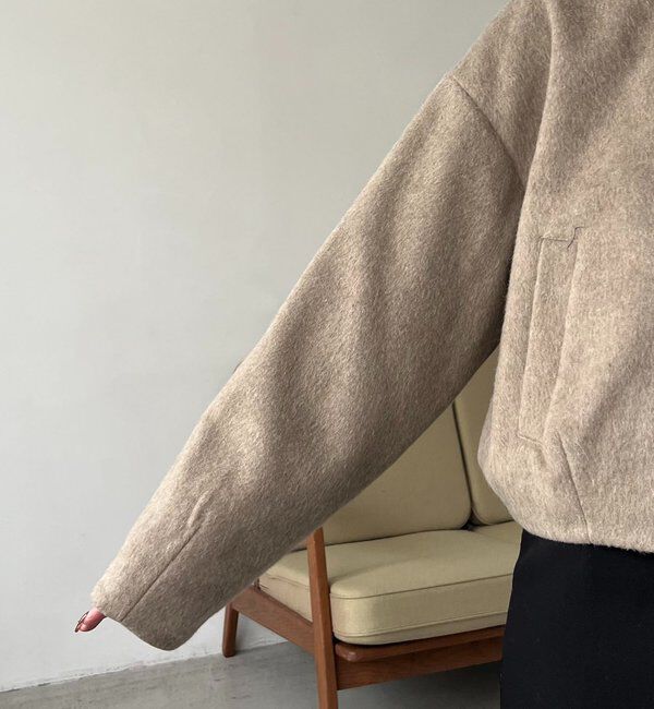  「【2WAYで着用可能】スタンドウールショートコート」|その他|