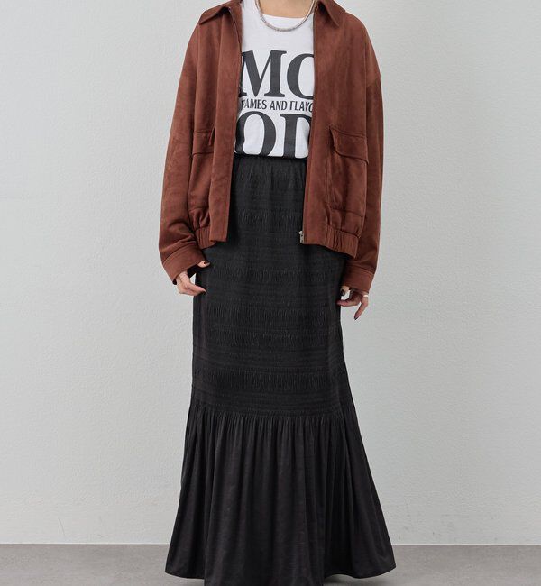  「フェイクスウェードブルゾン」|ブルゾン・スタジャン|