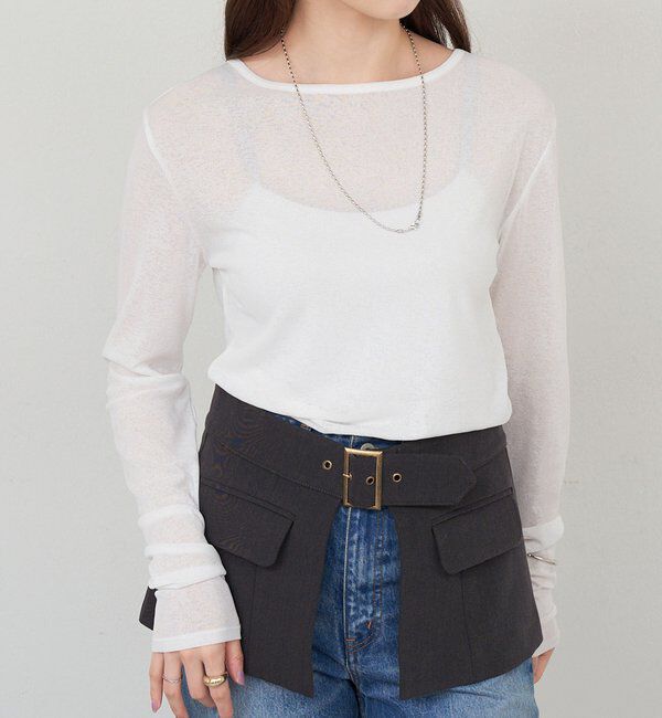  「シアーロングスリーブTee」|Tシャツ・カットソー|