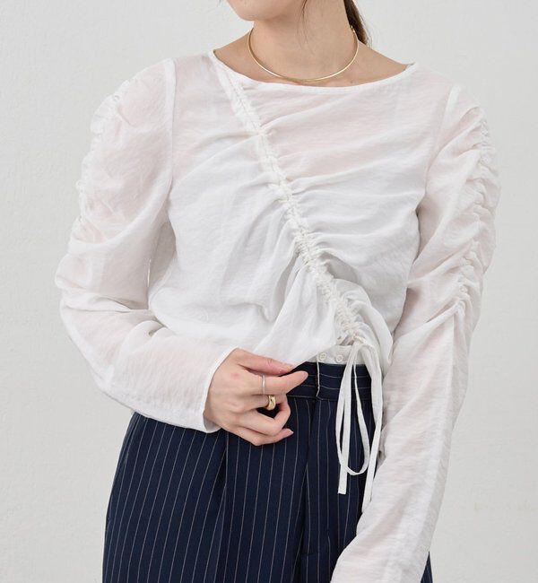  「ギャザーブラウス」|シャツ・ブラウス|オフホワイト