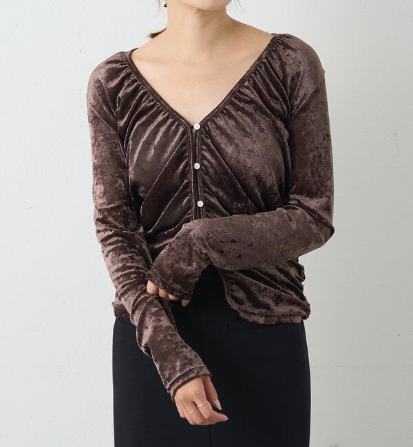  「シアーベロアカーディガン」|Tシャツ・カットソー|