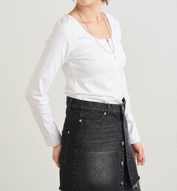  「フロントホックロンtee」|Tシャツ・カットソー|