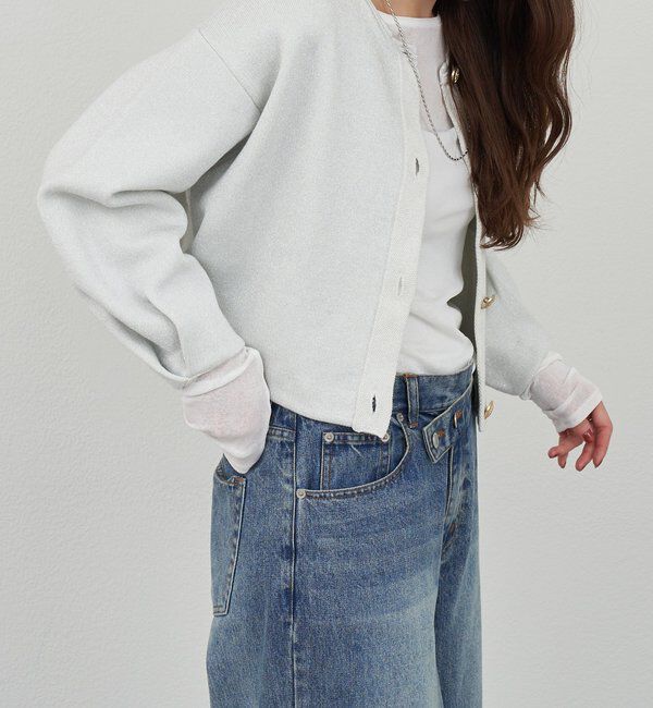  「ラメニットカーディガン」|カーディガン|