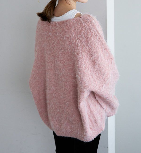  「【着映えニット】シャギーＶネックプルオーバー」|ニット・セーター|