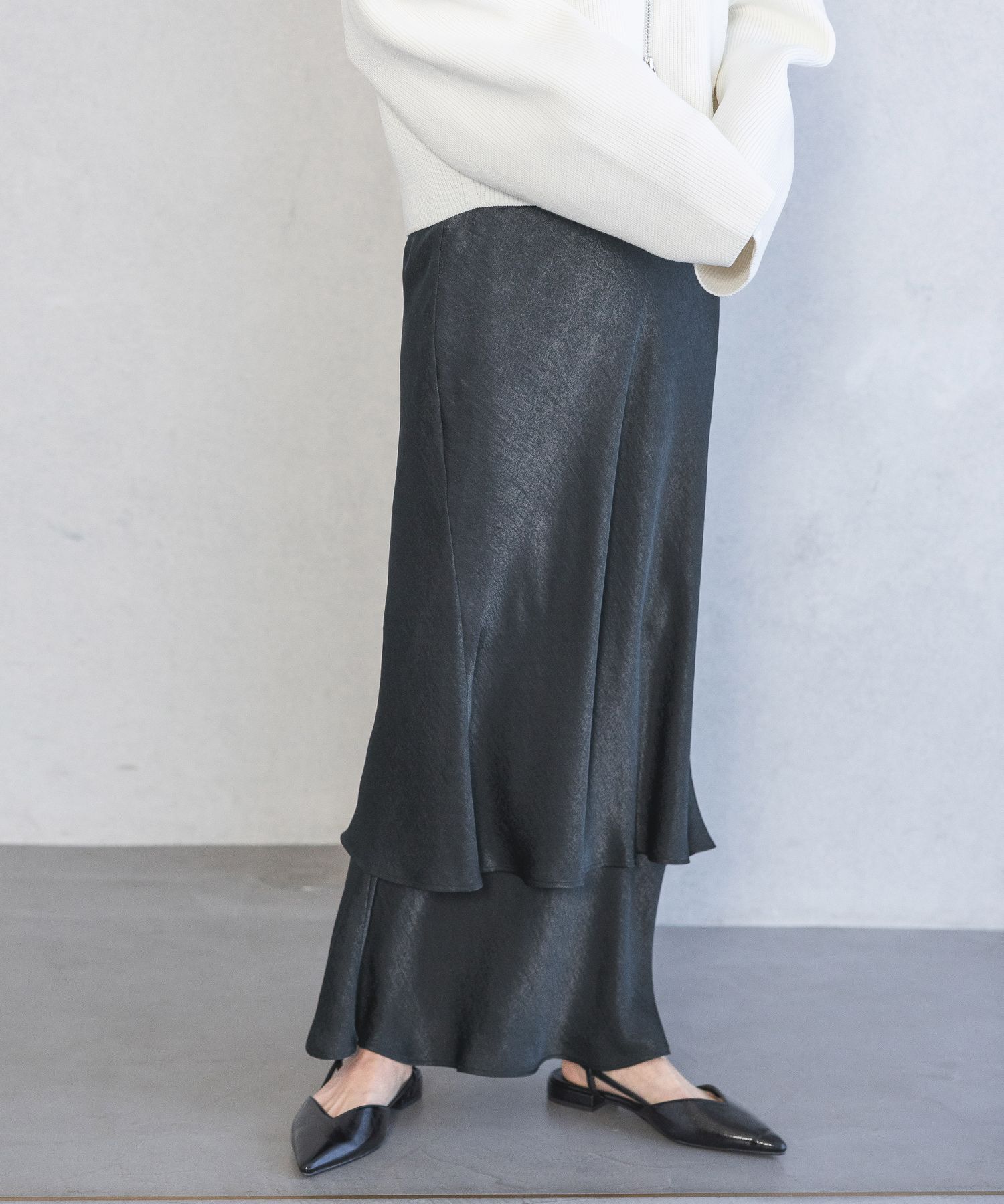 A part by 「ティアードフレアスカート」|スカート|