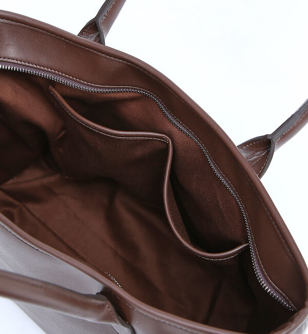 ABAHOUSE「【WEB別注】スプリットレザー トート バッグ / 天ファスナー付き」|トートバッグ|