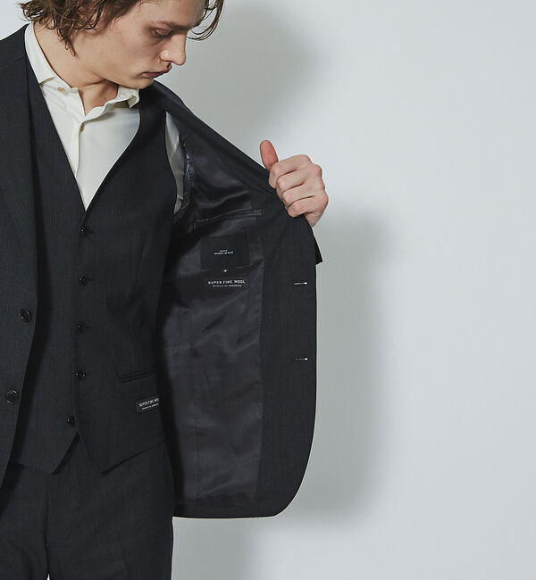 ABAHOUSE「【Recency of Mine】SUPER100ｓ ウールジャケット  ドビー」|テーラードジャケット|