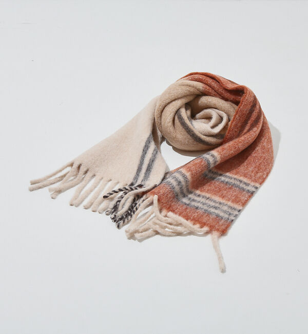 ABAHOUSE「アルパカウール混 チェック柄 マフラー 幅26&times;長さ190」|マフラー|