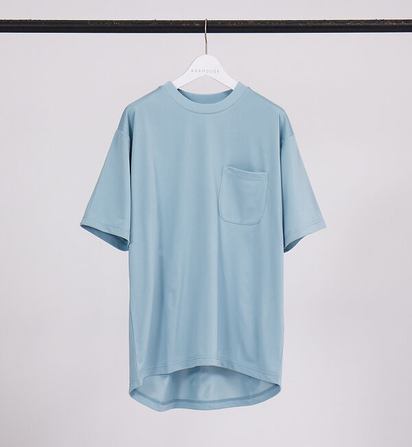 ABAHOUSE「【ドライタッチ 】ヘムラウンド 半袖 Ｔシャツ」|Tシャツ・カットソー|ライトブルー