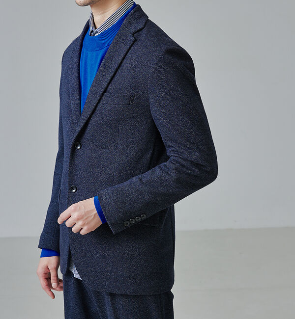 ABAHOUSE「【セットアップ対応/FLEX JACKET】ムリネ ジャージ ツイル ジャケット」|テーラードジャケット|