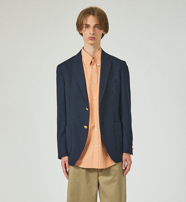 ABAHOUSE「【40周年】T/Wツイル ネイビーブレザー」|その他|ネイビー