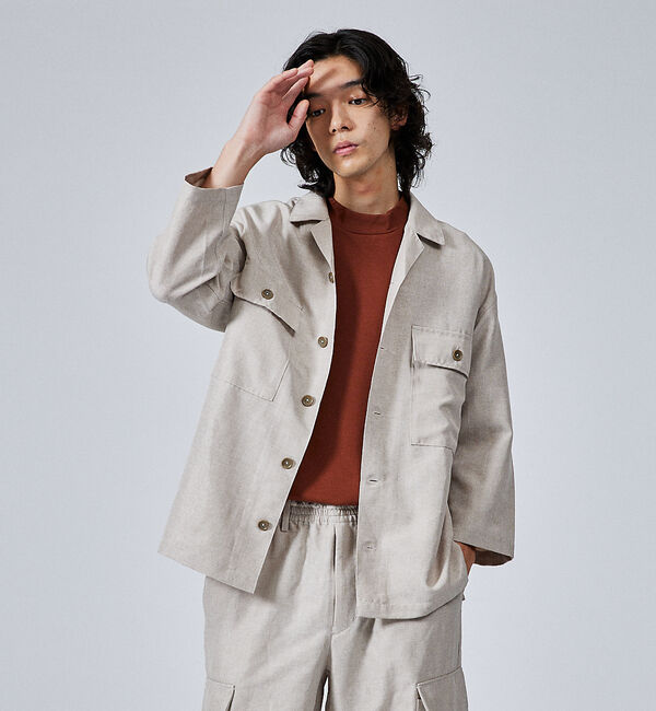 ABAHOUSE「【モックネック】度詰め天竺　ラグランスリーブＴシャツ」|Tシャツ・カットソー|