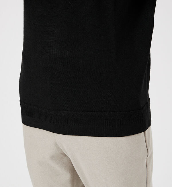 ABAHOUSE「【カシミアタッチ】Pure Merino ハイゲージモックネック ニット」|ニット・セーター|