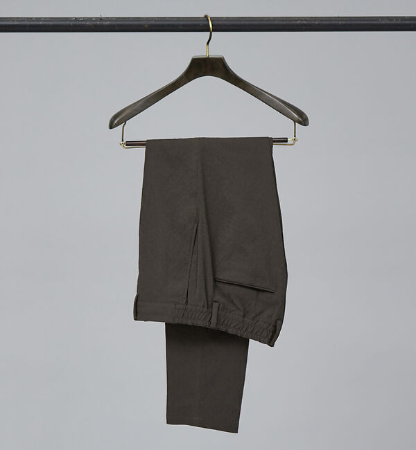 ABAHOUSE「【セットアップ対応】 PE-wrinkle ワッシャー イージースラックス /ス」|スラックス|ダークブラウン