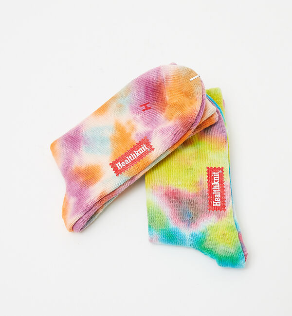 ABAHOUSE「【Healthknit/ヘルスニット】2P タイダイソックス/ユニセックス【WE」|ソックス|