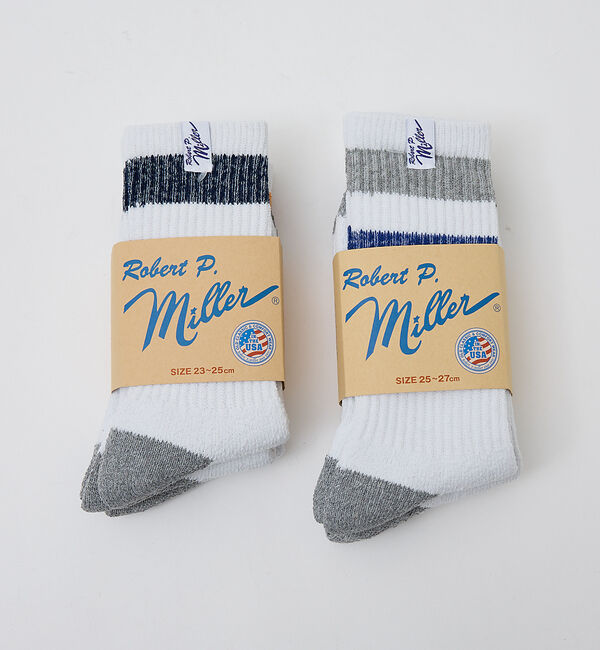 ABAHOUSE「【Robert P Miller | ロバート・ピー・ミラー】Miller 3P」|ソックス|ホワイト系その他3