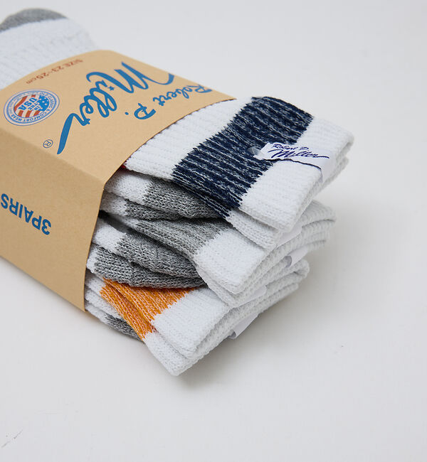 ABAHOUSE「【Robert P Miller | ロバート・ピー・ミラー】Miller 3P」|ソックス|