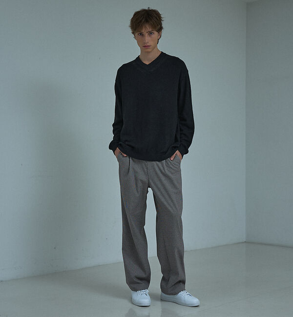 ABAHOUSE「WOOL MIX ブークレーＶネックニット」|ニット・セーター|