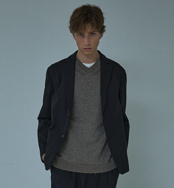 ABAHOUSE「WOOL MIX ブークレーＶネックニット」|ニット・セーター|
