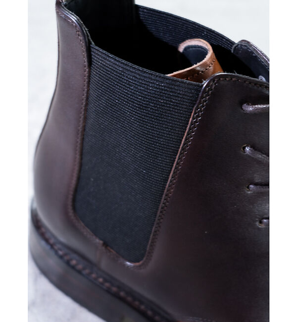 alfredoBANNISTER「グッドイヤー製法 レースアップ サイドゴア 6ホール プレーントゥ ダービー ブ」|ショートブーツ|