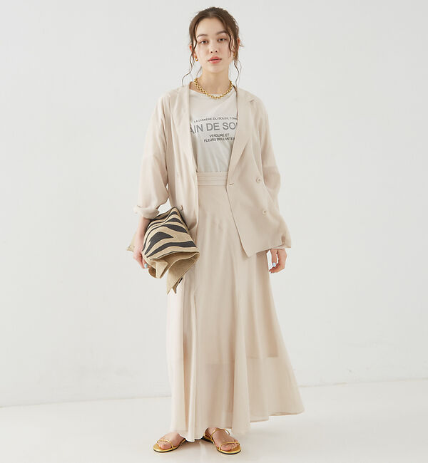 Rouge vif「フィブリルローン切り替えマキシスカート」|スカート|