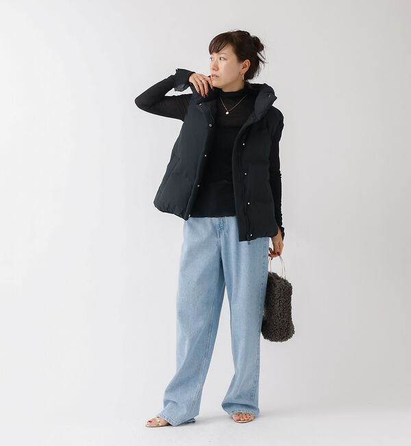 Rouge vif「2WAYフードダウンベスト」|ダウン|