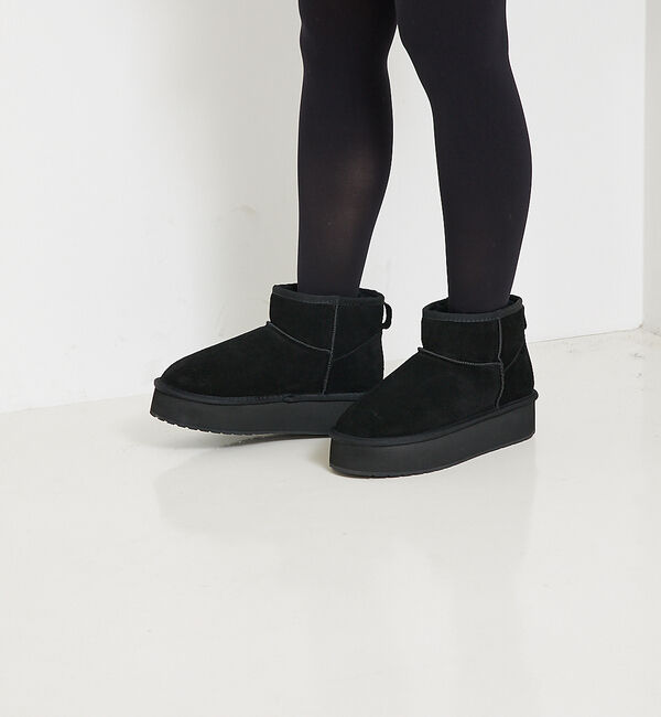 Rouge vif「【EMU/エミュー】PLATFORM MICROショートムートンブーツ」|ショートブーツ|