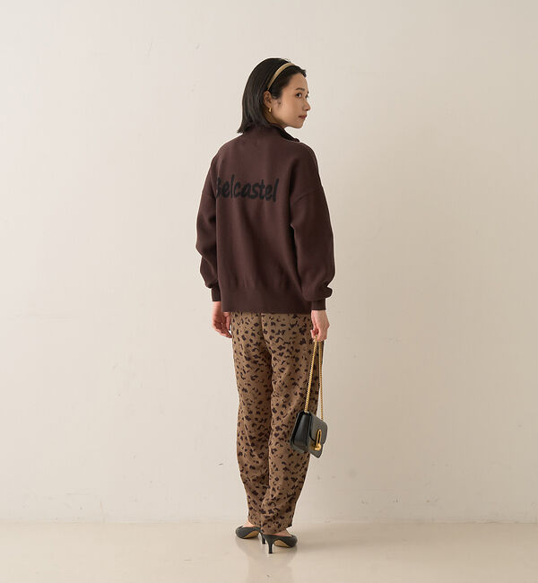 Rouge vif「ハーフジップロゴニットプルオーバー」|ニット・セーター|